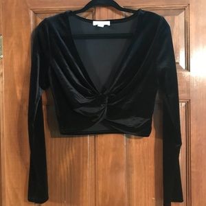 Velvet crop top